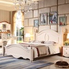 床 实木床双人床1.8 2.0美式床大人床 地中海实木家具 卧室白色家具M801 白色(单床) 1800*2000(地中海2)