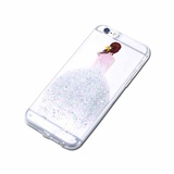 亿和源苹果6少女系列闪粉水钻保护壳iPhone6SplusTPU保护套(闪粉银6plus)