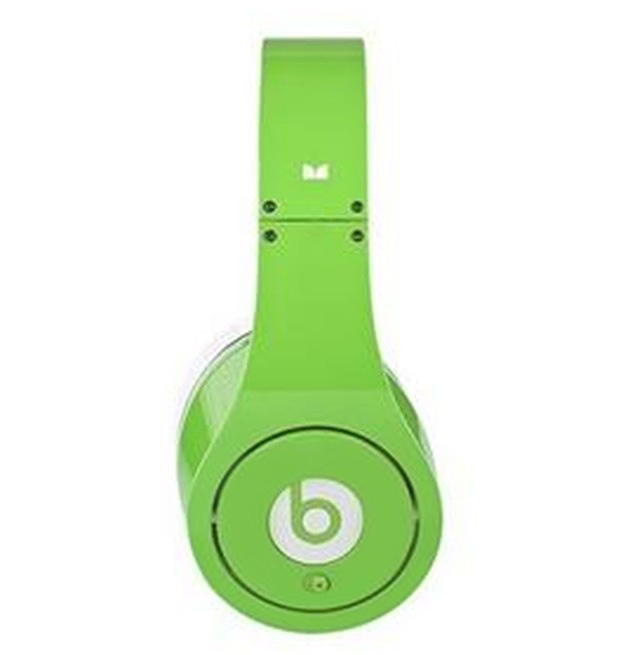 beats studio录音师耳机头戴式耳机(绿色)(主动降噪耳机,真皮材质的杯