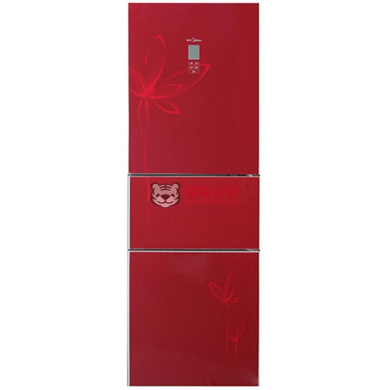 美的红色冰箱图片
